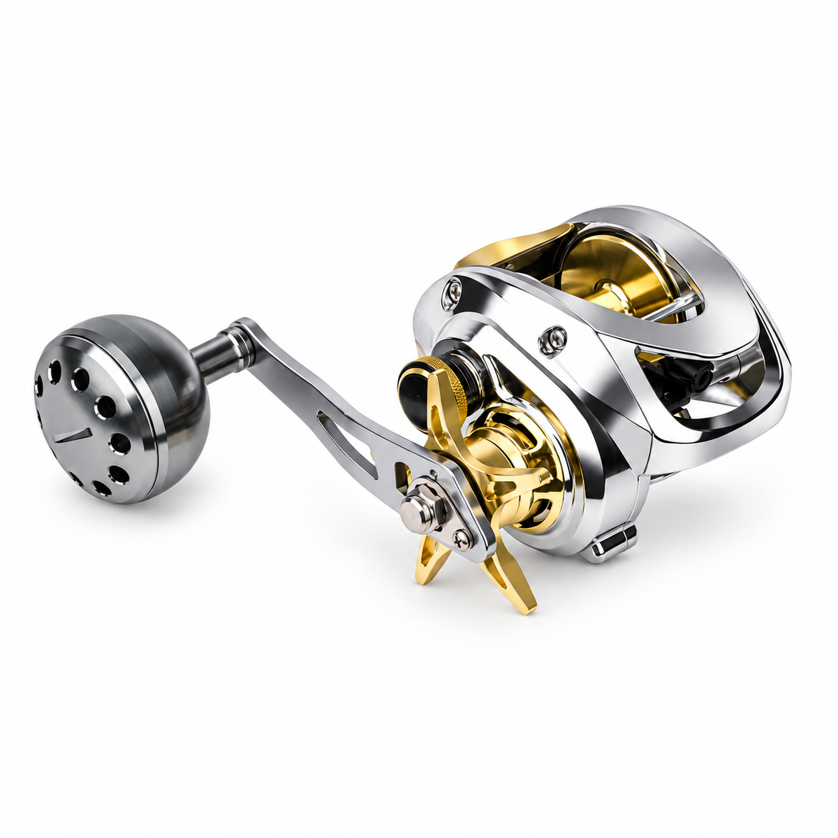 Metal Baitcasting Fishing Reel with Single Handle