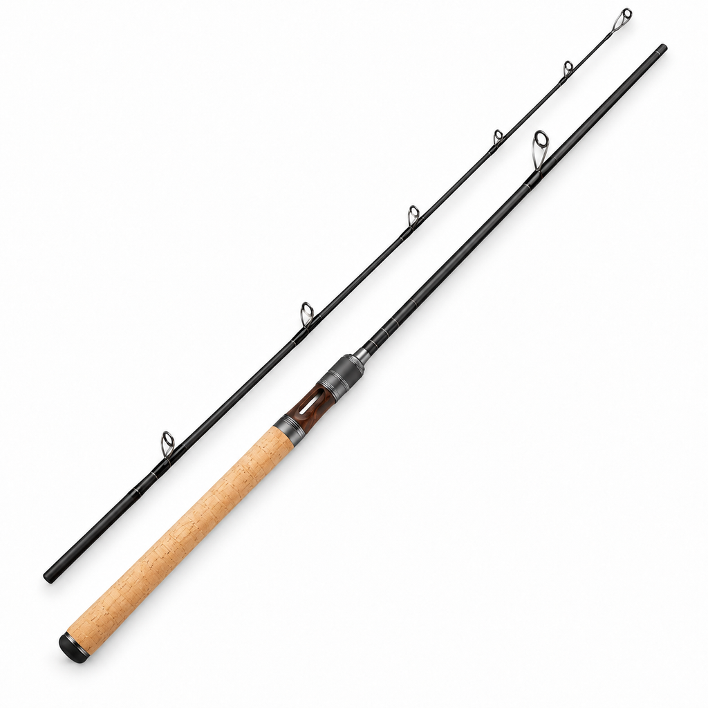 Carbon Fishing Rod with Cork-Style Grip, Black