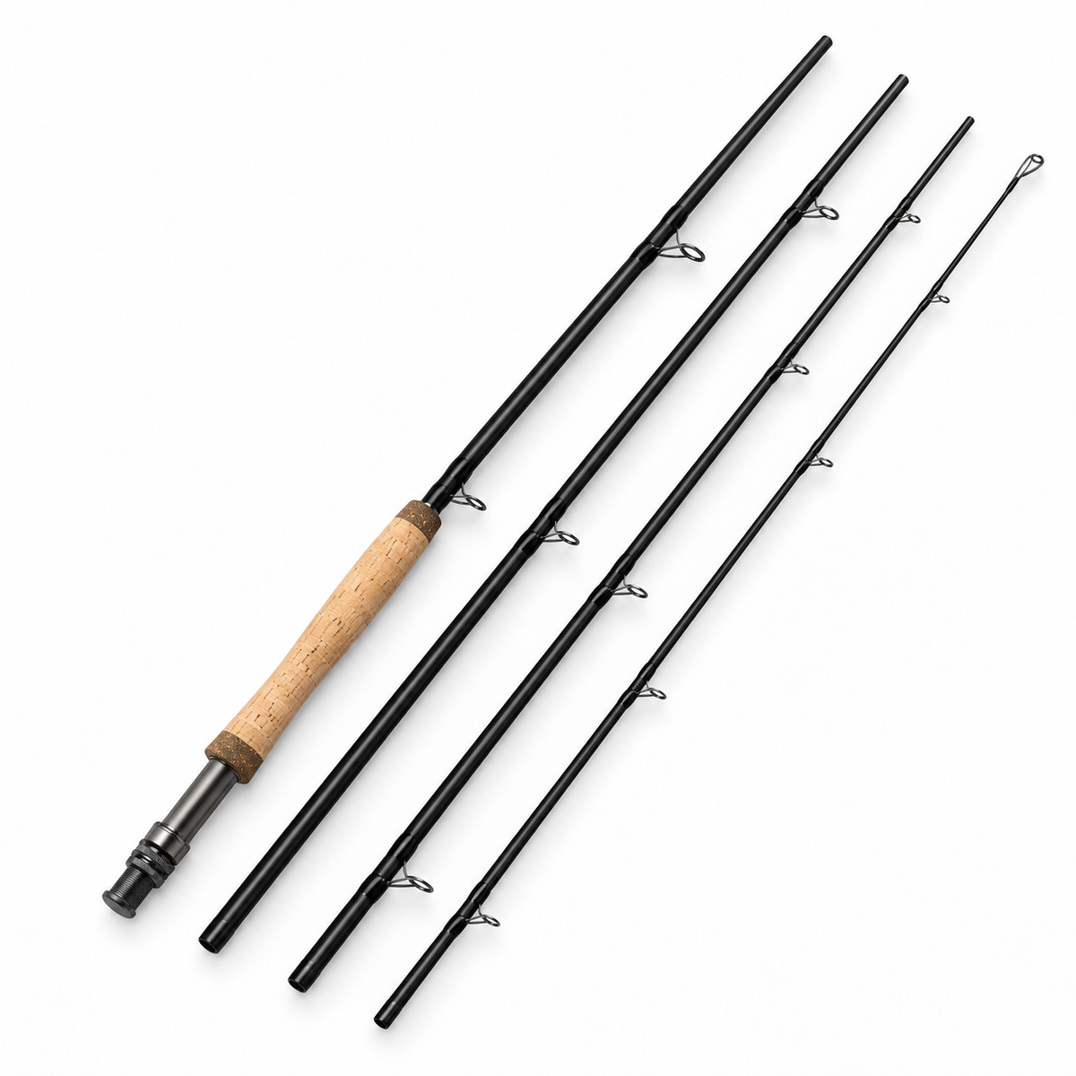 Carbon Fly Fishing Rod with Cork-Style Grip, 107.4 in